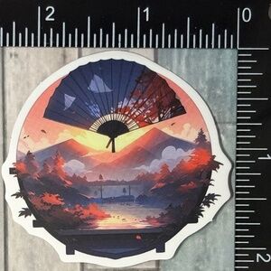 🌀10/$10🌀 Japanese-Style Fan Reusable Waterproof Vinyl Sticker Decal